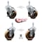 Service Caster 4 Inch High Temp Phenolic Wheel Swivel 3/8 Inch Threaded Stem Caster Brake, 2PK SCC-TS20S414-PHRHT-381615-2-TLB-2 - alternate 4